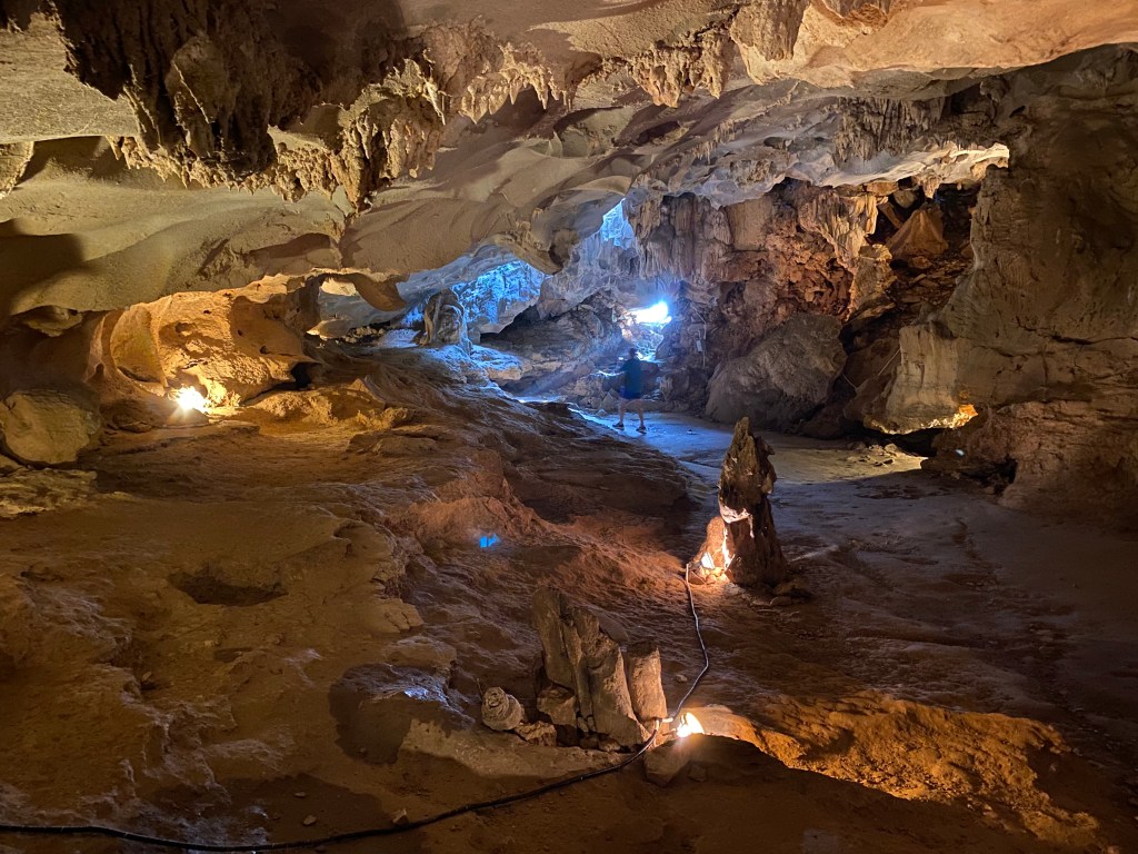a 200,000 year old cave in Halong Bay