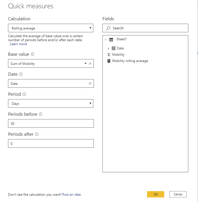 How to create Rolling average in Power BI without data tailing off in ...