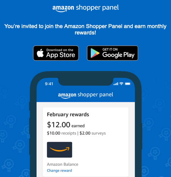 Amazon Shopper Panel Invitation