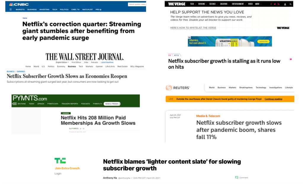 Coverage of Netflix's Q1 FY2021 earnings without mentioning the cash flow story